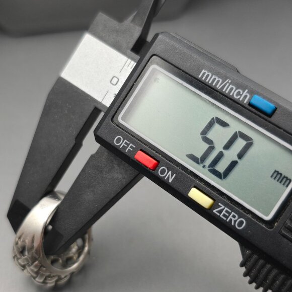 VTG Sterling Silver Woven Dome Ring Size 6 Basket Weave Texture Signed F 5.71g - Picture 8 of 9